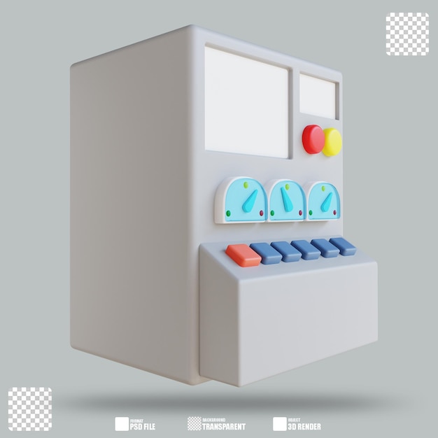 Máquina de control de ilustración 3d 2