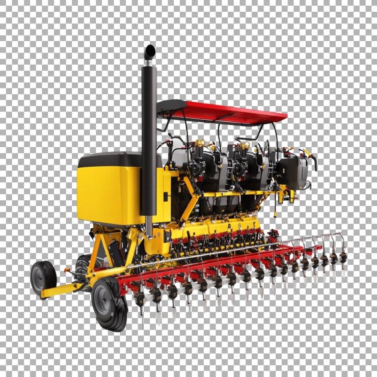 PSD máquina de cortar trigo de png en un fondo transparente generada por ai