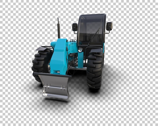 Máquina de corte de árboles aislada en el fondo Ilustración de renderización 3D