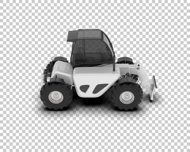Máquina de corte de árboles aislada en el fondo Ilustración de renderización 3D