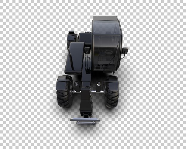 Máquina de corte de árboles aislada en el fondo Ilustración de renderización 3D