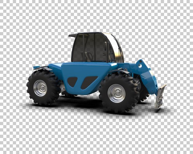 Máquina de corte de árboles aislada en el fondo Ilustración de renderización 3D