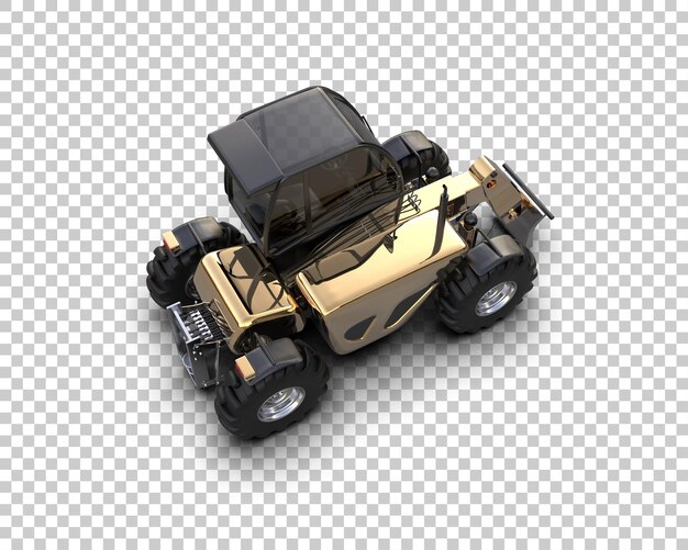Máquina de corte de árboles aislada en el fondo Ilustración de renderización 3D
