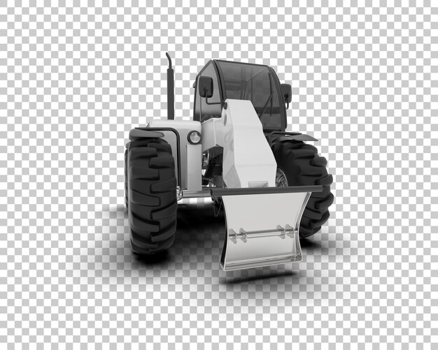 Máquina de corte de árboles aislada en el fondo Ilustración de renderización 3D