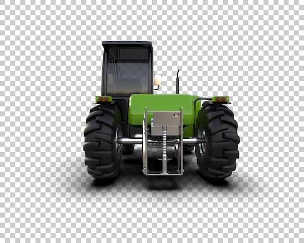 Máquina de corte de árboles aislada en el fondo Ilustración de renderización 3D