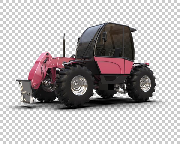 Máquina de corte de árboles aislada en el fondo Ilustración de renderización 3D