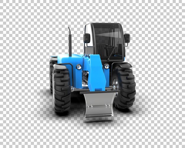 Máquina de corte de árboles aislada en el fondo Ilustración de renderización 3D