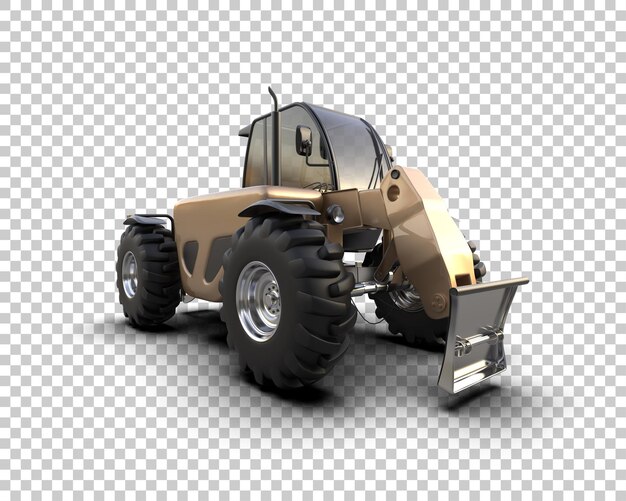 Máquina de corte de árboles aislada en el fondo Ilustración de renderización 3D