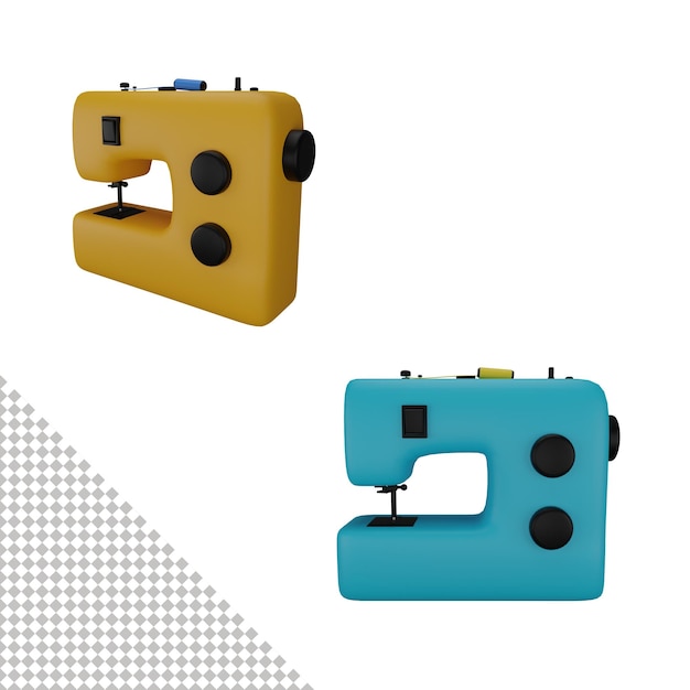 máquina de coser icono 3d