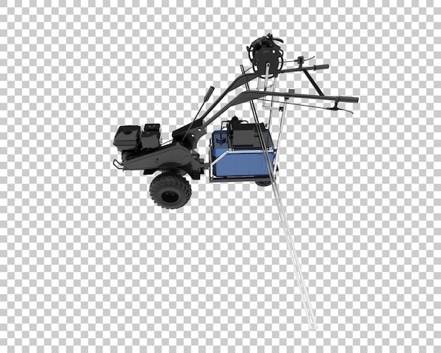 PSD máquina cultivadora aislada sobre fondo transparente ilustración de renderizado 3d