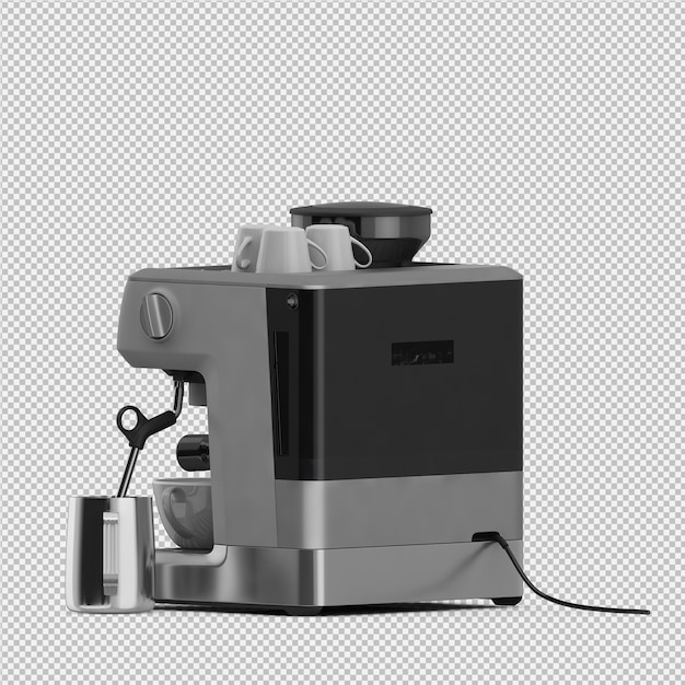 Máquina de café isométrica 3D isolado render