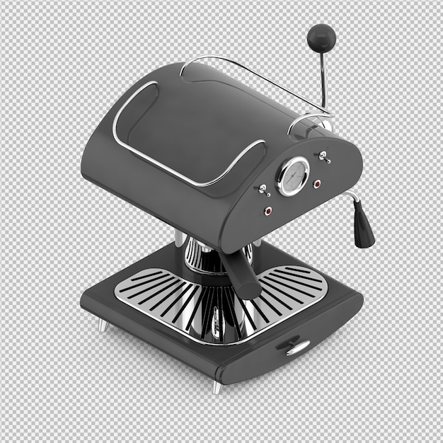 Máquina de café isométrica 3d render