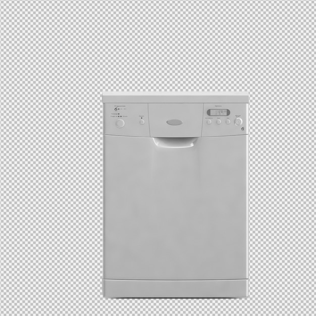 Máquina de lavar louça isométrica 3D render