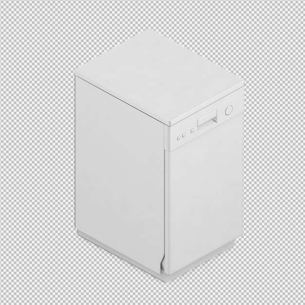 Máquina de lavar louça isométrica 3D render