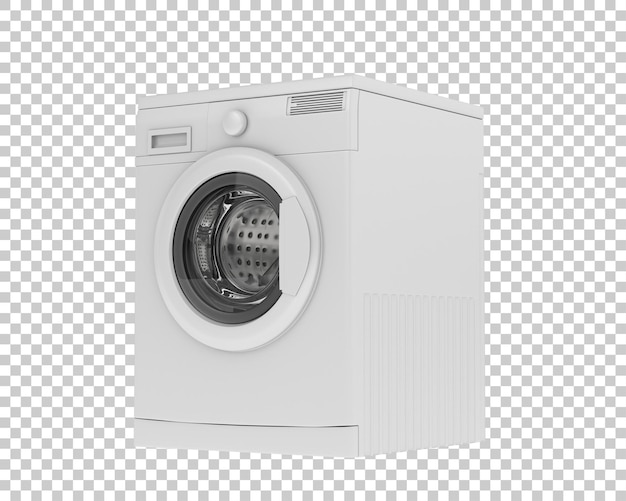 Máquina de lavar na ilustração de renderização 3d de fundo transparente