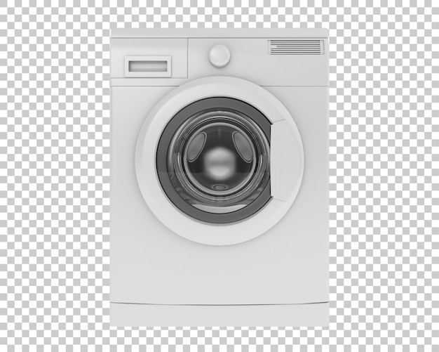 Máquina de lavar na ilustração de renderização 3d de fundo transparente