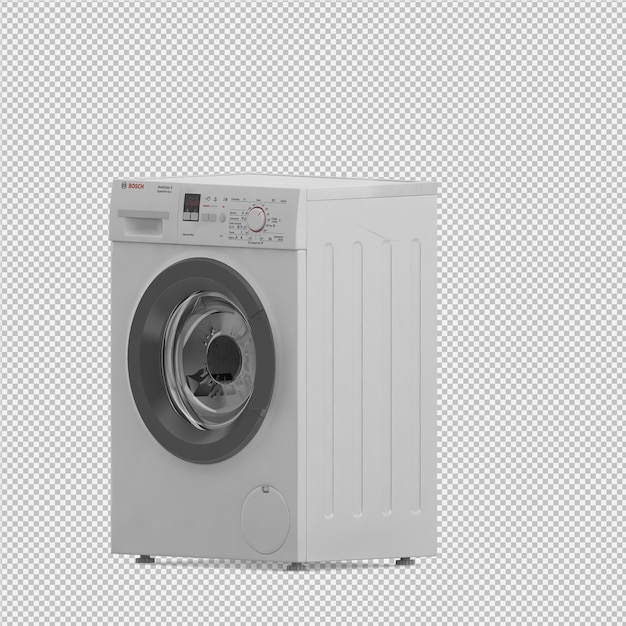 Máquina de lavar roupa isométrica 3D render
