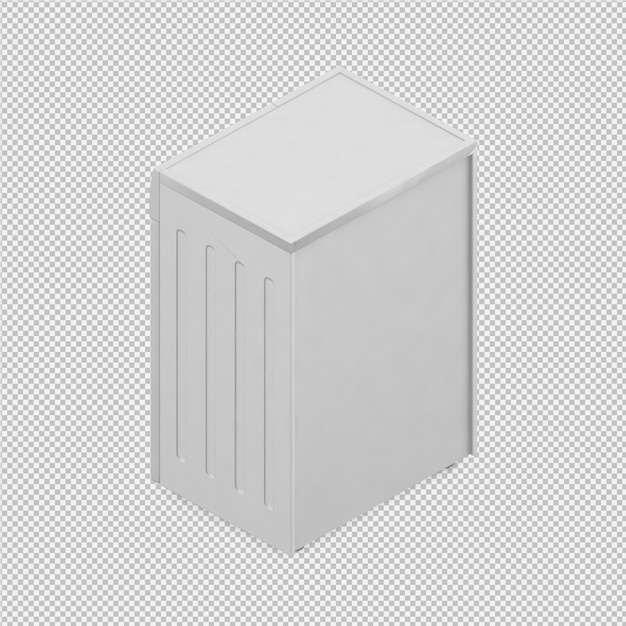 Máquina de lavar roupa isométrica 3D render