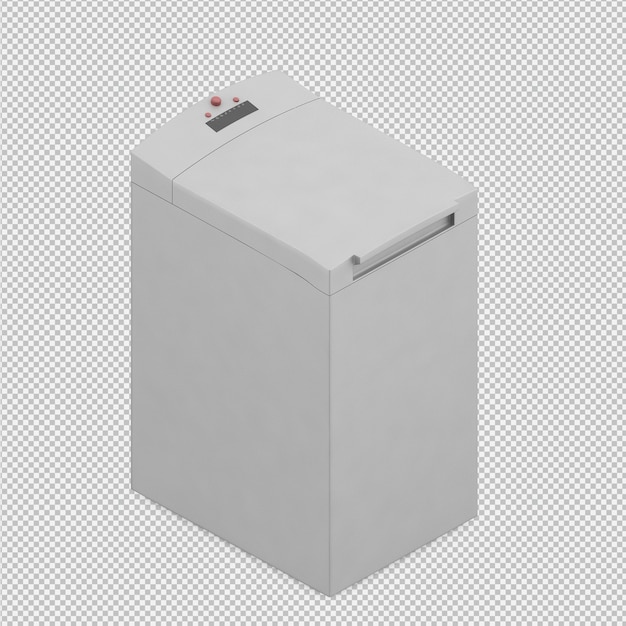 Máquina de lavar roupa isométrica 3D render
