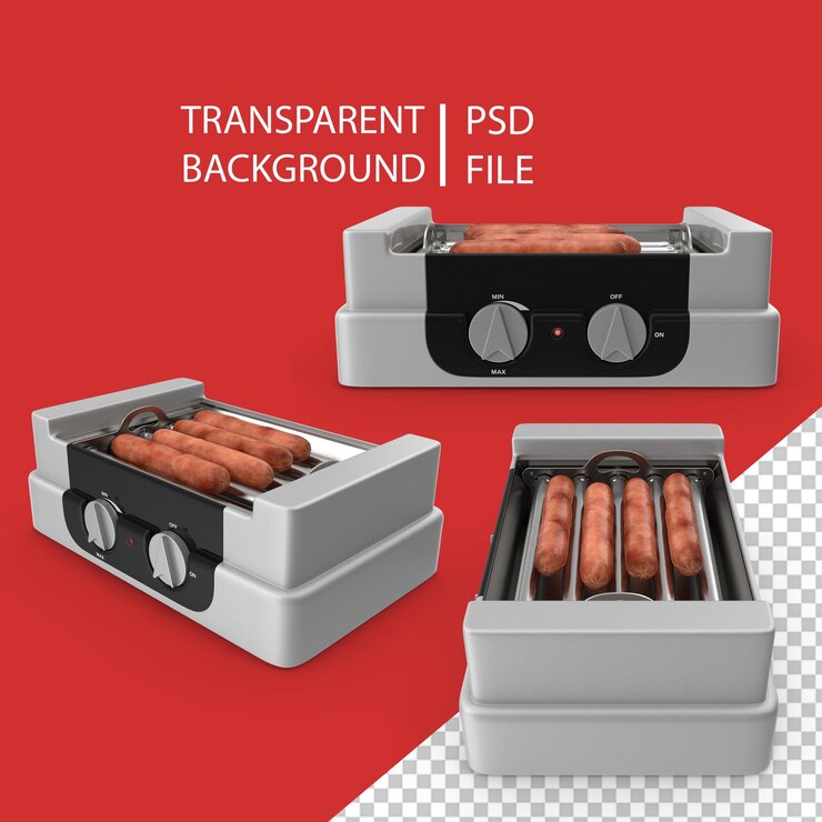 PSD máquina eléctrica para perritos calientes con salchichas png