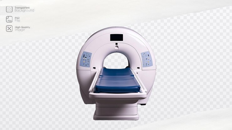 PSD máquina de escáner de resonancia magnética en un fondo transparente