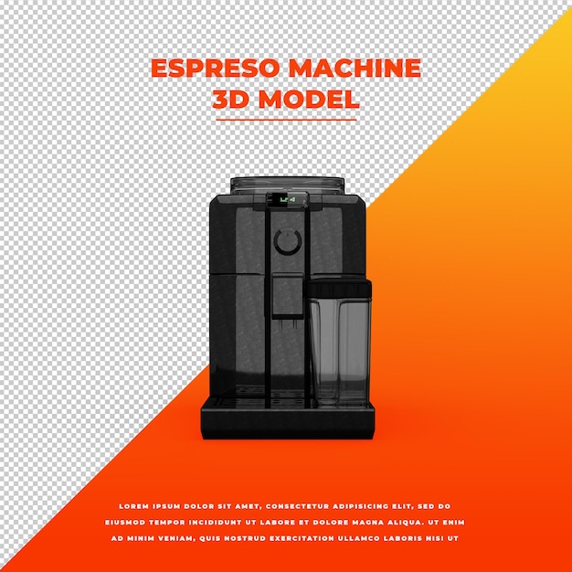 Máquina de espresso modelo aislado 3d