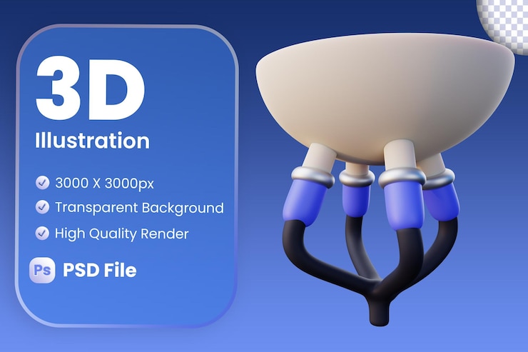 PSD máquina estilizada de ordenha de vacas em 3d