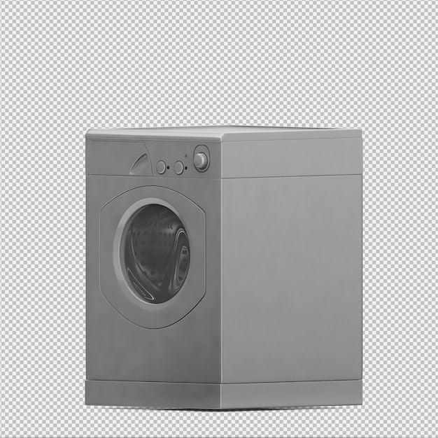 Máquina de lavandería isométrica render 3D