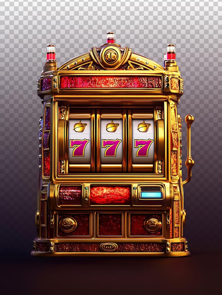 PSD la máquina tragamonedas dorada en el estilo vibrante de clash royale