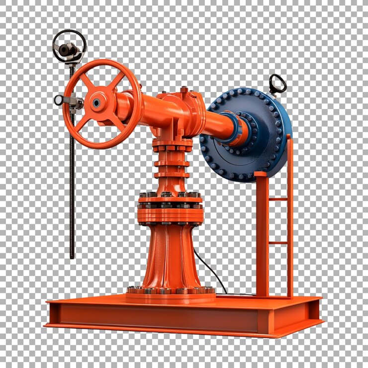 PSD maquinaria de pozos de petróleo de png en un fondo transparente generada por ai
