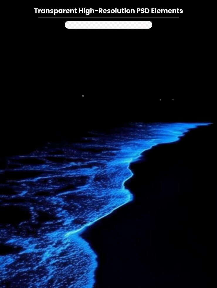 PSD mar azul oscuro y piedras transparentes fondo