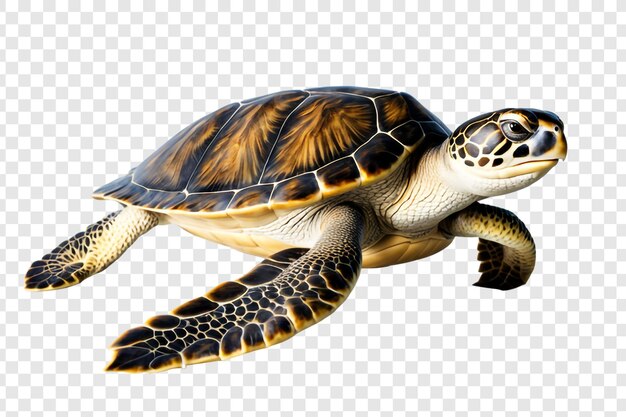 Mar de tortuga verde o png salvaje aislado en un fondo transparente