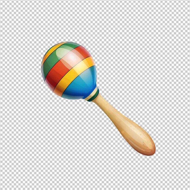 PSD maraca se mezclan momentos en fondo blanco
