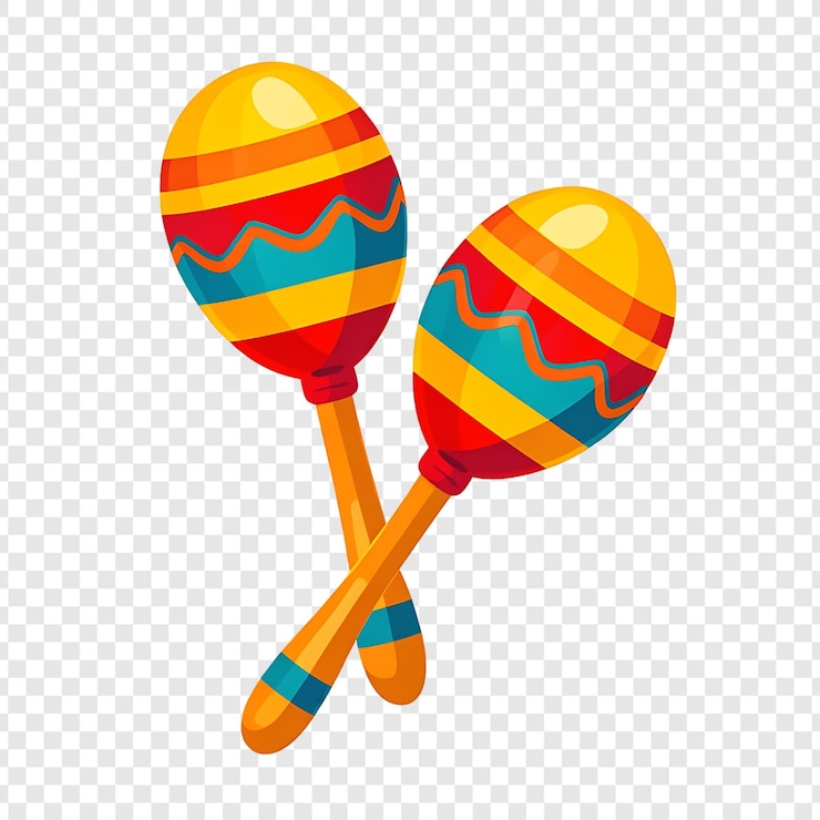 PSD maracas aisladas en un fondo transparente