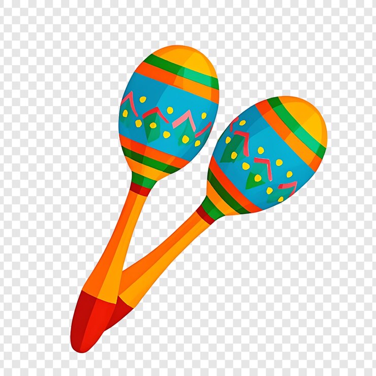 PSD maracas aisladas en un fondo transparente