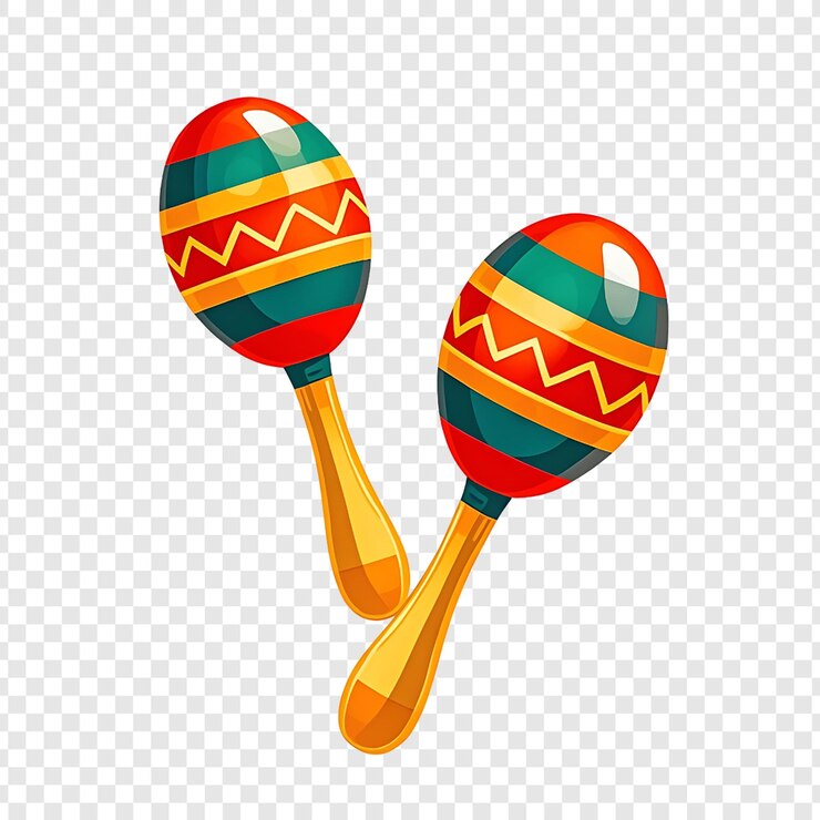 PSD maracas aisladas en un fondo transparente