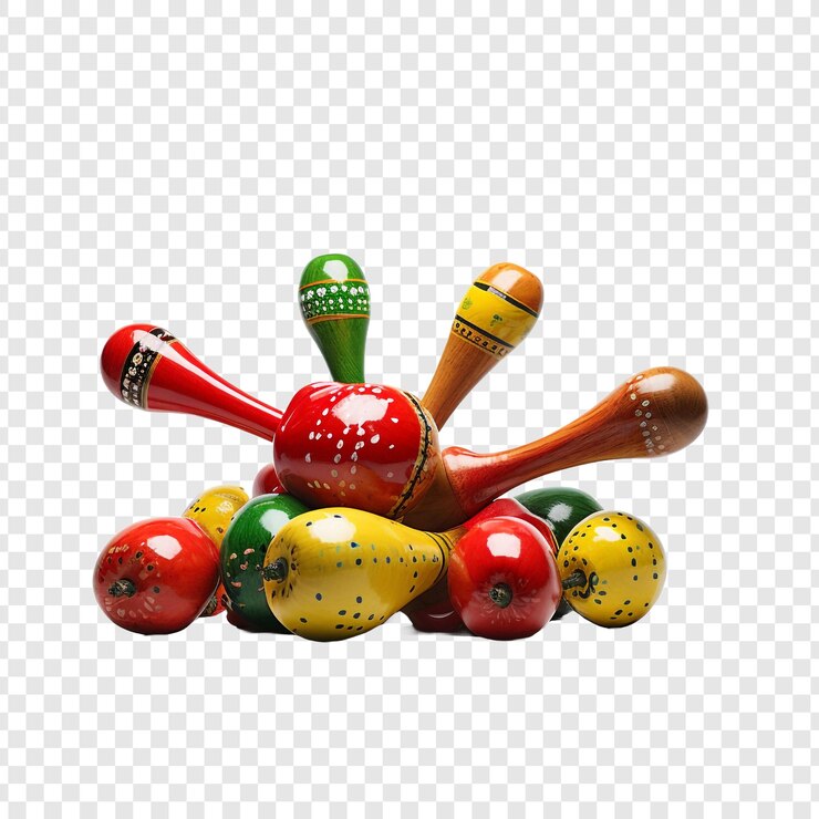 PSD maracas aisladas sobre fondo transparente