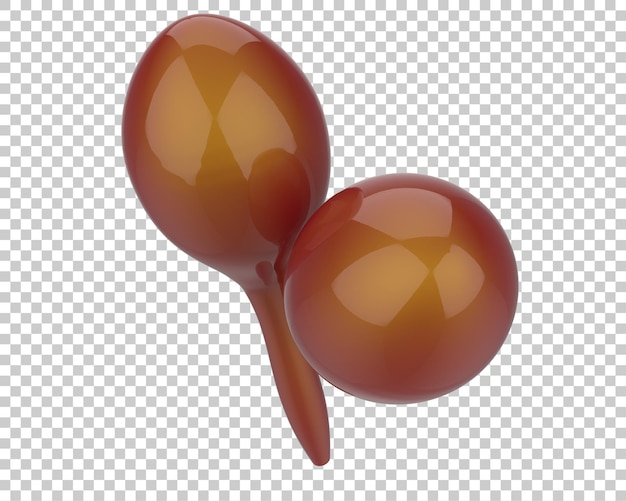 PSD maracas na ilustração de renderização 3d de fundo transparente