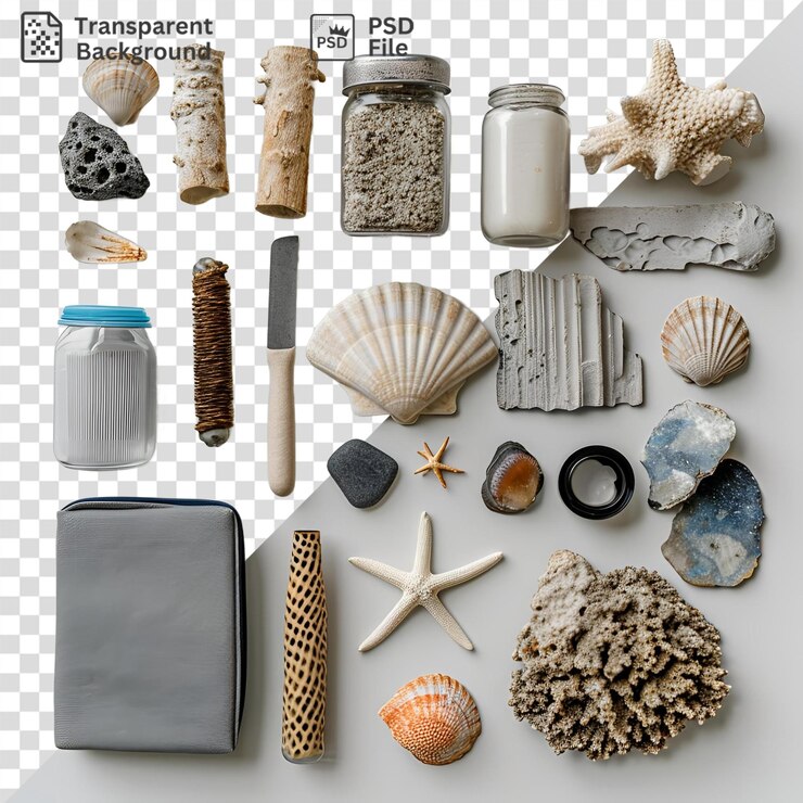 PSD maravilloso mundo océanos artículos conjunto conchas marinas estrellas de mar conchas marines estrellas de mar estrellas de mar