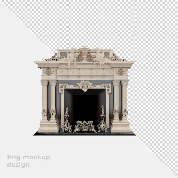 Marble arch isolado em decoração de renderização 3d