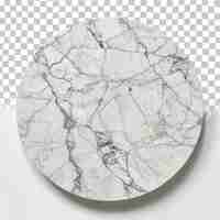 PSD un marbre blanc avec un fond noir et un cercle blanc avec une bordure noire