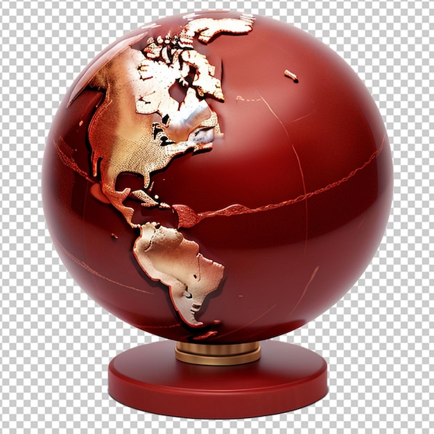 Marbre Rouge 3d En Forme De Globe