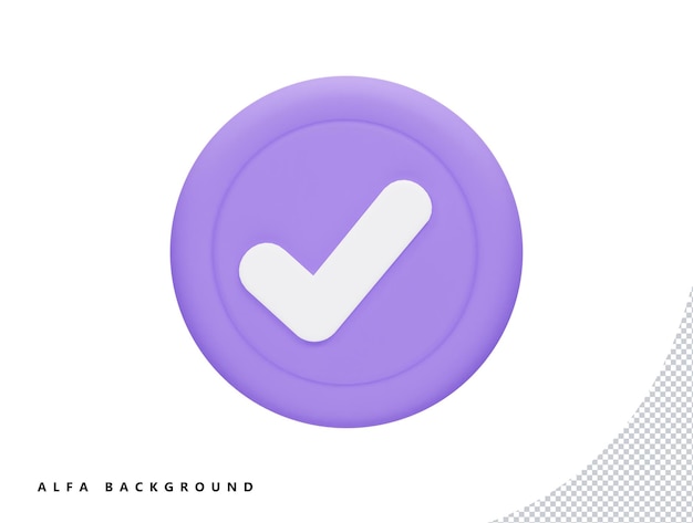 Marca derecha con estilo minimalista de dibujos animados de icono de vector 3d