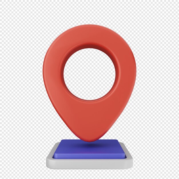 Marca di posizione 3D pin mappa GPS