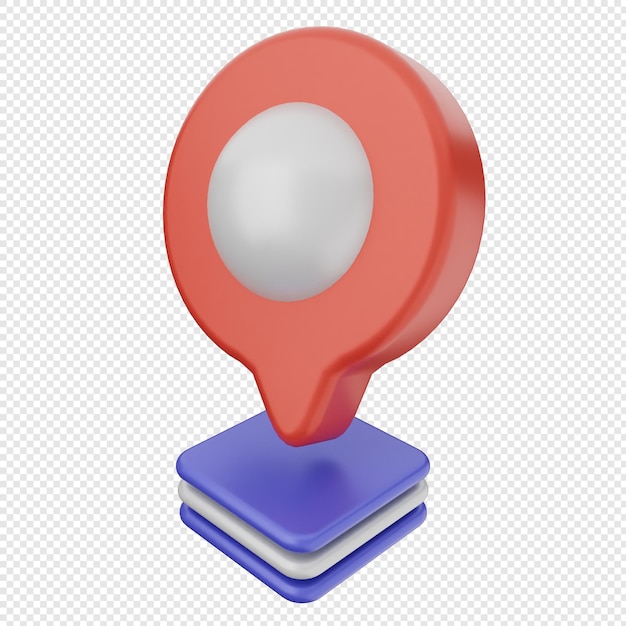 Marca di posizione 3D pin mappa GPS