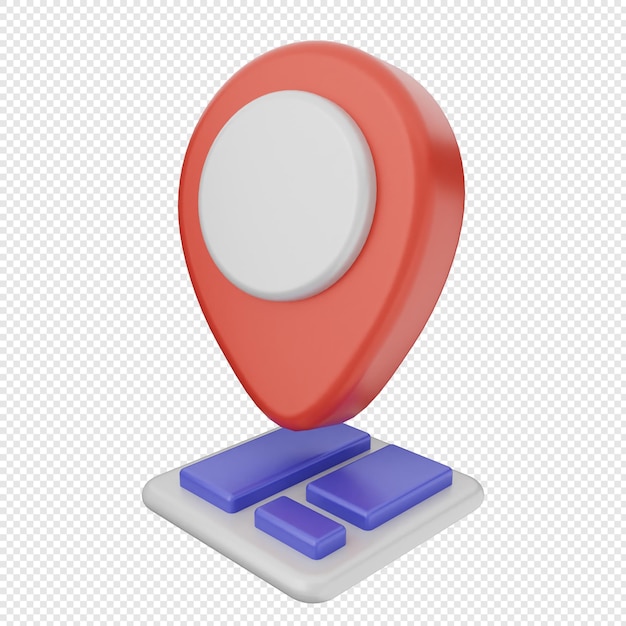 Marca di posizione 3D pin mappa GPS