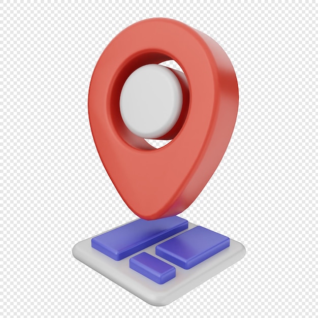 Marca di posizione 3D pin mappa GPS