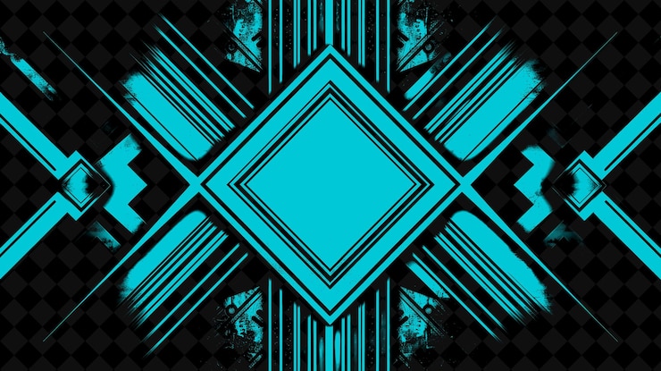 PSD marca geométrica art deco con formas audaces y diseños abstractos png creativos angulares