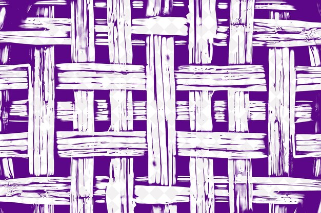 Marca de mimbre con textura natural y tejida con diseños abstractos creativos PNG