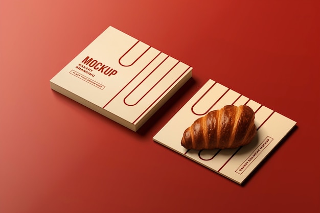 PSD marca de panadería en una maqueta de estudio